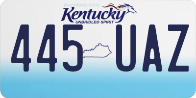 KY license plate 445UAZ