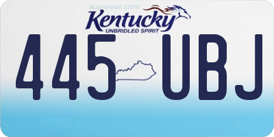KY license plate 445UBJ