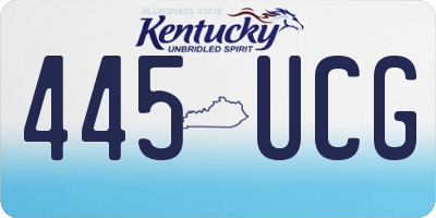 KY license plate 445UCG