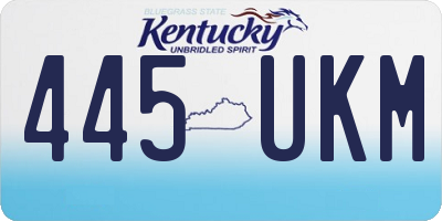 KY license plate 445UKM