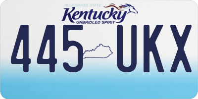 KY license plate 445UKX