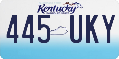 KY license plate 445UKY