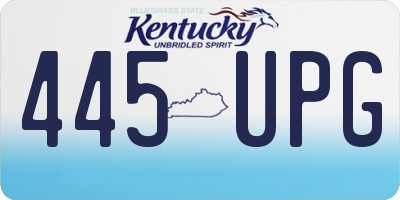 KY license plate 445UPG