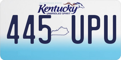 KY license plate 445UPU