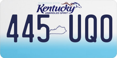 KY license plate 445UQO