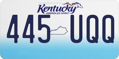 KY license plate 445UQQ