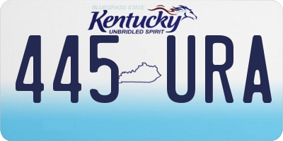 KY license plate 445URA