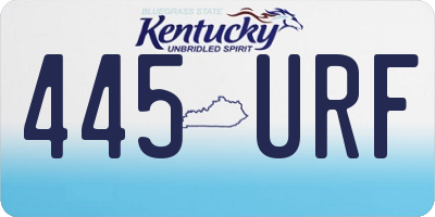 KY license plate 445URF