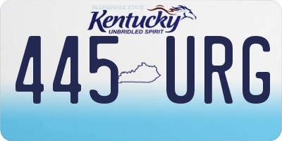 KY license plate 445URG