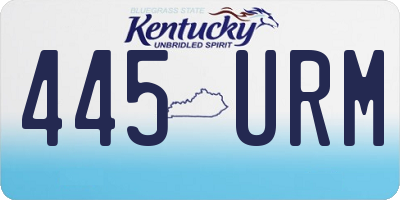 KY license plate 445URM