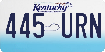 KY license plate 445URN