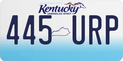 KY license plate 445URP