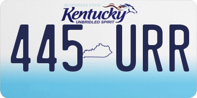 KY license plate 445URR