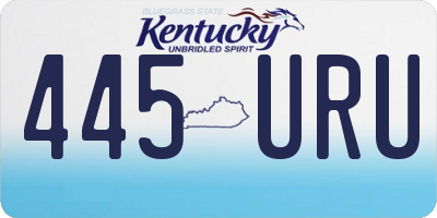 KY license plate 445URU