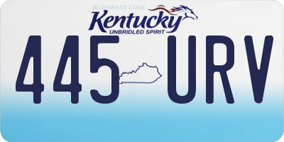KY license plate 445URV