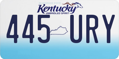 KY license plate 445URY