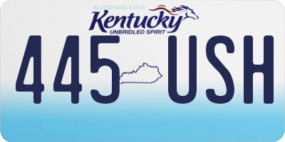 KY license plate 445USH