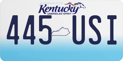 KY license plate 445USI