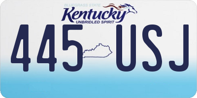 KY license plate 445USJ