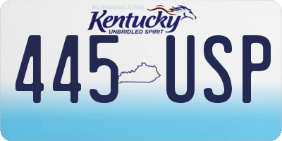 KY license plate 445USP