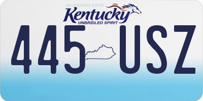 KY license plate 445USZ