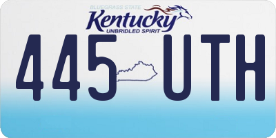 KY license plate 445UTH