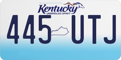 KY license plate 445UTJ