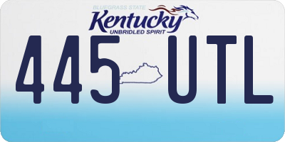 KY license plate 445UTL