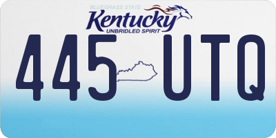 KY license plate 445UTQ