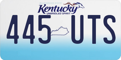KY license plate 445UTS