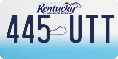 KY license plate 445UTT