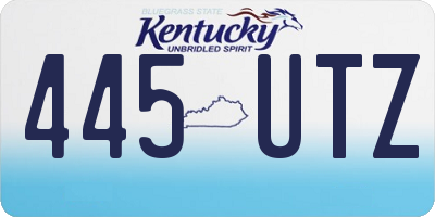 KY license plate 445UTZ