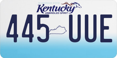 KY license plate 445UUE