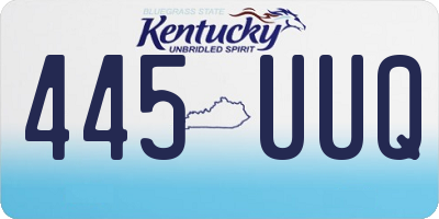 KY license plate 445UUQ