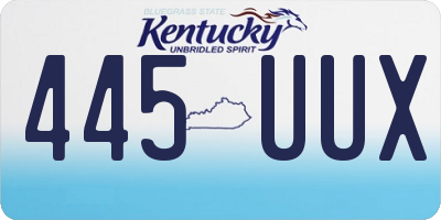 KY license plate 445UUX
