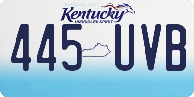 KY license plate 445UVB