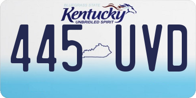 KY license plate 445UVD