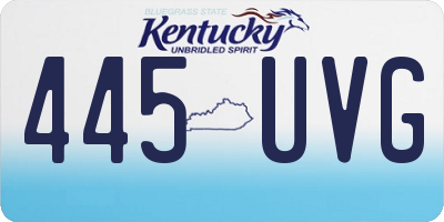 KY license plate 445UVG
