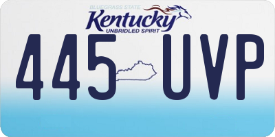 KY license plate 445UVP
