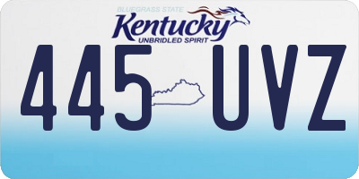KY license plate 445UVZ