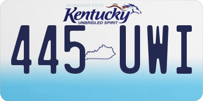 KY license plate 445UWI