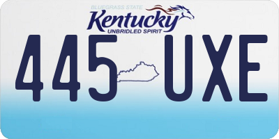 KY license plate 445UXE
