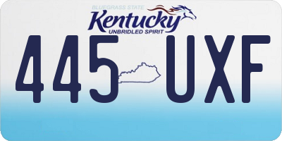 KY license plate 445UXF