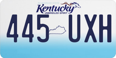 KY license plate 445UXH