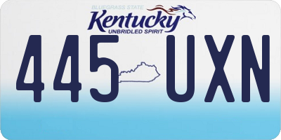 KY license plate 445UXN