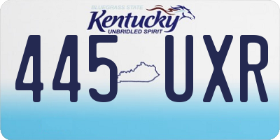KY license plate 445UXR