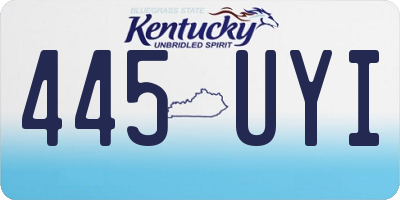 KY license plate 445UYI