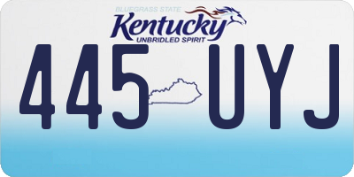 KY license plate 445UYJ