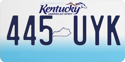 KY license plate 445UYK
