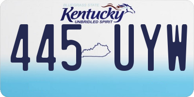 KY license plate 445UYW